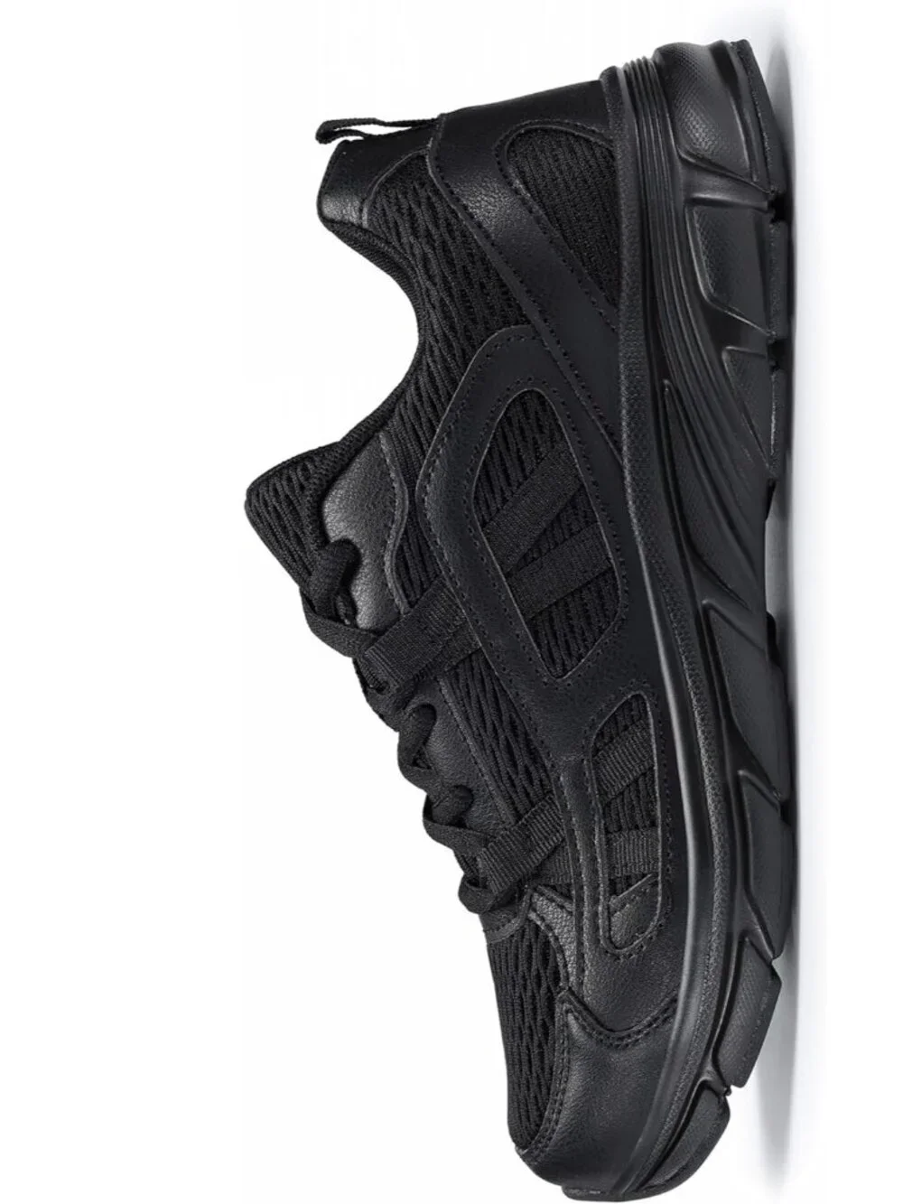 Women's All Black Walking Shoes Comfortable Running Casual Tennis Sneakers